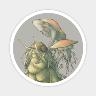 Snail and Mushroom Changelings Magnet